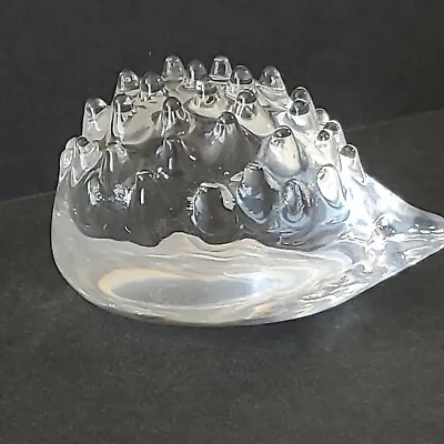 Hadeland Crystal Hedgehog Norway Scandinavian Art Glass  Figurine Paperweight • $32