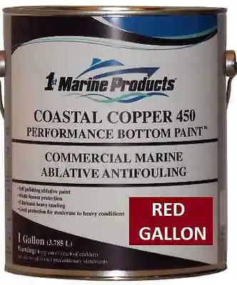 Coastal Copper 450 Multi-Season Ablative Antifouling Bottom Paint Red Gallon • $139.88