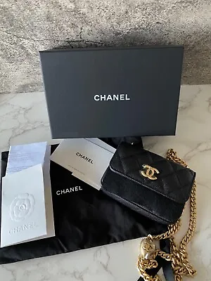 New Authentic Chanel 23P Coco Love Mini Flap Crossbody Bag Handbag Caviar Black • $4250