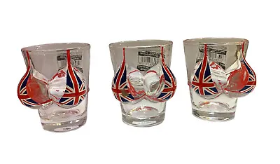 £15.99 • Buy London Souvenirs Union Jack Bikini Boobs Shot Glass Set Of 3 Gift