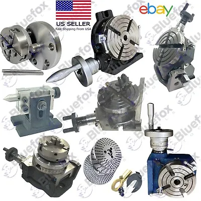 Rotary Table Horizontal Vertical Tilting 3   4 + Chucks + 80 & 100mm Round Vice • $59.99