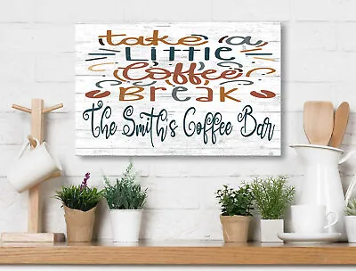 CUSTOM Coffee Theme Home Decor Sign Wall Art PERSONALIZED Coffee Lover Gift Idea • $47.99