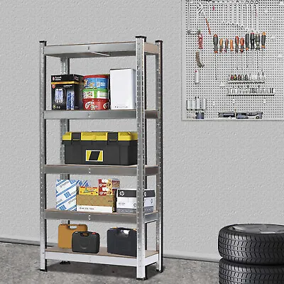 5 Tiers Garage Shelving Unit 150*70*30cm Storage Racking Shelf Home Shed Pantry • £23.59