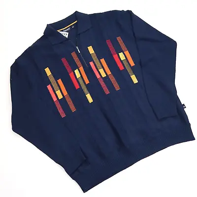 Vintage Westbury Knit Jumper Abstract Pattern Cosby Sweater SZ 2XL  (M7440) • £19.95