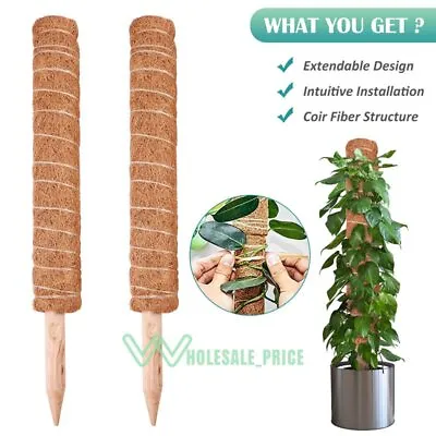 30 Inch Moss Poles For Climbing Plant Coco 2 Pack Coir Pole House Plant Support • $14.15