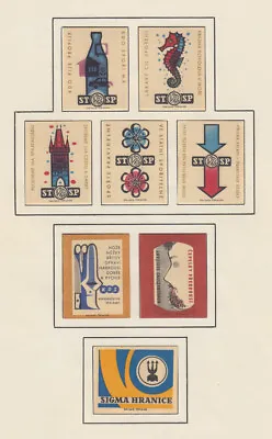 Series Of Old Czechoslovakian Matchbox Labels From 1965 /3713-3720/ • $0.99