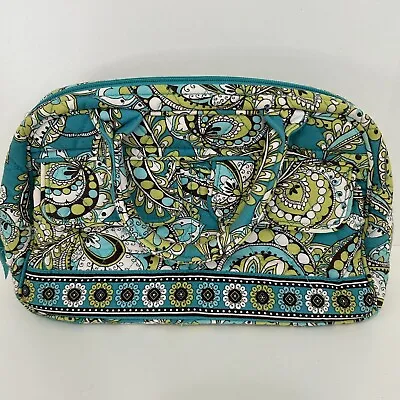 Vera Bradley Small Bowler Handbag Quilted Peacock Pattern Purse Zip Around • $14.95