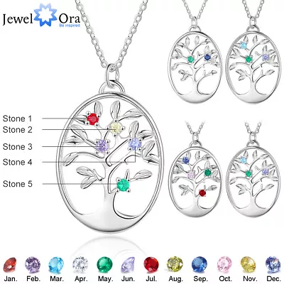 Personalized Birthstone Women Tree Of Life Necklace Pendant For Christmas Gift • $13.59