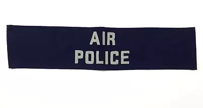 Vintage Korean Cold War USAF Air Police Armband Brassard Military Blue Wool Felt • $49.95