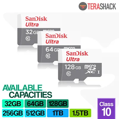 Sandisk Micro SD Card Ultra Memory 32GB 64GB 128GB 256GB 512GB 1TB Class 10 TF • $132.99