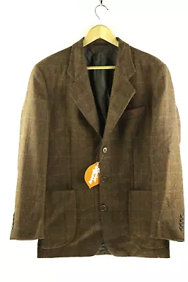 YVES SAINT LAURENT Mens Jacket 42 Small Blazer Dog Tooth Tweed Check Vintage 90s • £48