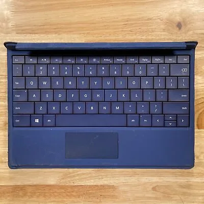 Microsoft Type Cover 1654 Blue Touchpad QWERTY Keyboard Folio For Surface 3 • $34.99