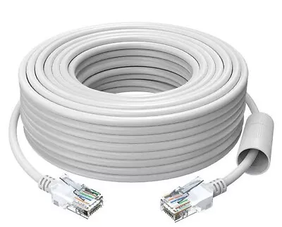 60ft Cat5e Ethernet Cable Network RJ45 Security Camera+coupler Connector Gray Nu • $14.99