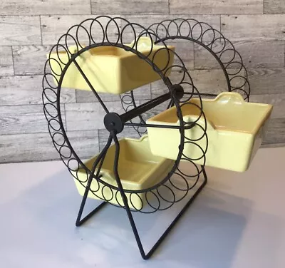 Unique Vintage MCM Metal Ferris Wheel Planter • $75