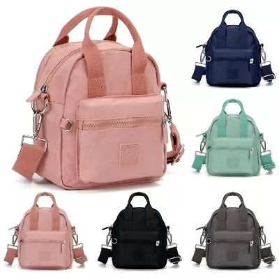 Waterproof Womens Mini Backpack Purse Nylon Shoulder Rucksack Small Bag Travel • $15.99