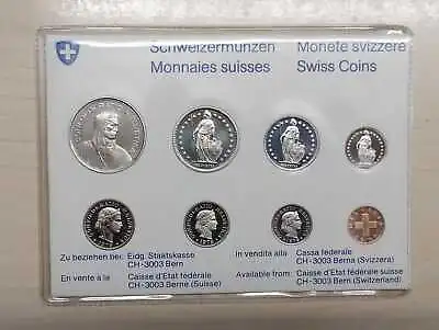 Switzerland Currency Coin Set 1979 Brilliant Uncirculated (886 Chf ) • $44.42