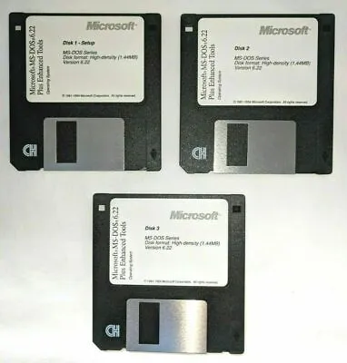 BRAND NEW MS-DOS 6.22 + ENHANCED TOOLS FULL VERSION!! Dos 6.2 6.0 SEALED DISKS • $44.99