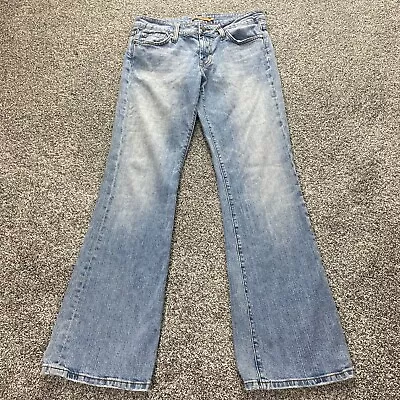 Vigoss Jeans Junior 11 Light Blue Denim Mid Rise Boot Cut Faded Women Ladies • $19.99