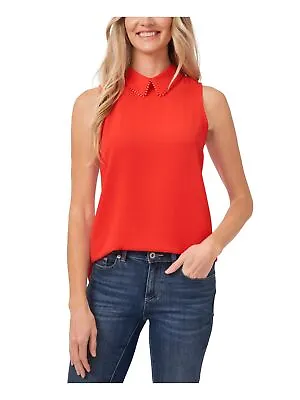 $11.99 • Buy CECE Womens Orange Sleeveless Peter Pan Collar Top XL