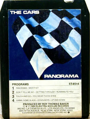 THE CARS Panorama  8  TRACK TAPE CARTRIDGE • $29.95