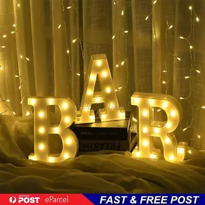 Vintage Bar Sign With Lights Light Up Bar Letter Lights Lighted Marquee Letters • $19.99