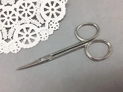 Germany Made Manicure Scissors 3.5  Vintage German Steel Sewing Trim Paper Cut • $12.79