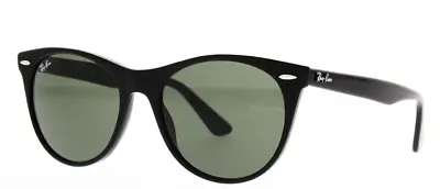 Ray-Ban Black Arista Green Lenses Wayfarer Sunglasses Il RB2185-901/31-55 • $117.57