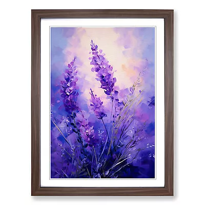 Lavender Flower Impressionism No.3 Wall Art Print Framed Canvas Picture Poster • £24.95