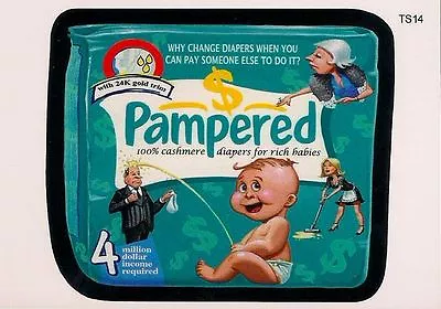 2012 Topps Wacky Packages Series 8 Pampered Diapers Postcard Bonus Card TS14 • $2.99