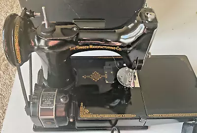 Antique 1948 Singer Featherweight Sewing Machine Model 221 (AH422905) With Case • $280