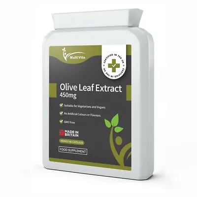 OLIVE LEAF EXTRACT 6750mg - 60 HIGH STRENGTH Capsules With 20% Oleuropein UK GMP • £7.95