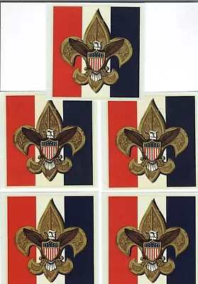 Lot Of 5 Vintage Boy Scout Decals 3483 Eagle Shield Fleur De Lis 4  SD17 • $19.95