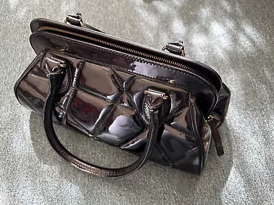 £6 • Buy Max Mara Patent Leather Bag Black