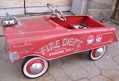 MURRAY FIRE DEPT. ENGINE NO. 1 PEDAL CAR 1950s ORIGINAL • $249.99