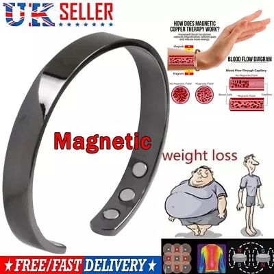 Mens Ladies Cooper Magnetic Health Bracelet Bangle Arthritis Pain Relief Bangle • £5.29