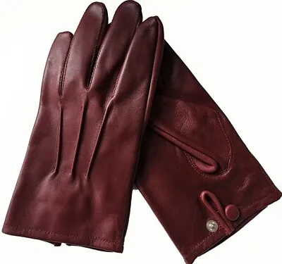 Men's Driving Cycling Dress Genuine Lambskin Unlined Leather Gloves • $19.99