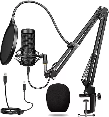 KOVEBBLE USB Microphone Professional Podcast Microphone 192KHZ / 24Bit Studio • £35