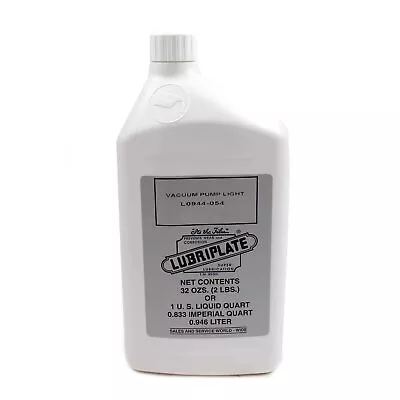 $28.99 • Buy Lubriplate Vacuum-Pump Oil Light, 1 One-Quart Bottle