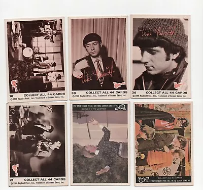 The Monkees Trading Card Series Mike Nesmith 1966 6x Lot Vintage Vg-ex • $9.99