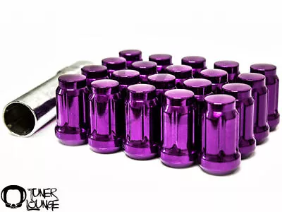 Z RACING Purple 14X1.5mm 35mm Steel Closed Ended Lug Nuts 20 Pcs W/ Key Set • $39.99