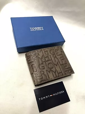 £16.99 • Buy Mens Brown Tommy Hilfiger Leather Wallet Leather New