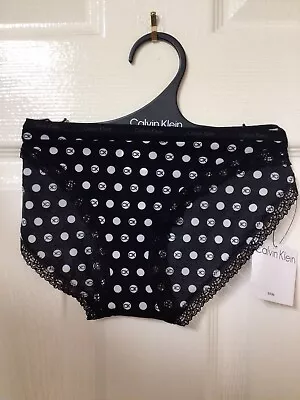 New Beautiful Calvin Klein Size S Bikini Style Underwear  Panties Black Mix Logo • £7.99