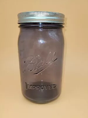 Purple Glass Ball Improved Quart Jar 100 Yrs Of American Heritage W/measurements • $12.75