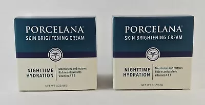 Porcelana Skin Brightening Cream Nighttime Hydration 3 Oz Moisturizes Set Of 2 • $24.85