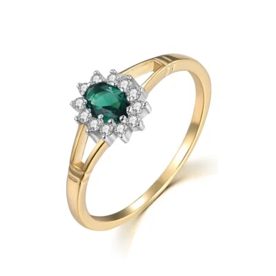 Ladies 9ct Gold On Sterling Silver Simulated Diamond Infinity Ring – Size Options