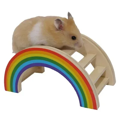 £8.25 • Buy Boredom Breaker Rainbow Bridge Rosewood Small Animal Toy For Hamster Gerbil Mice