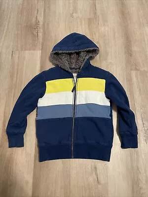 £16.18 • Buy Boys Mini Boden Faux Fur Sherpa Lined Hoodie Sweatshirt Size 7-8