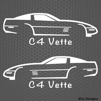 C4 Chevy Corvette Racing Chevrolet Vinyl Decal Sticker PAIR - Choose Color/Size • $9.95