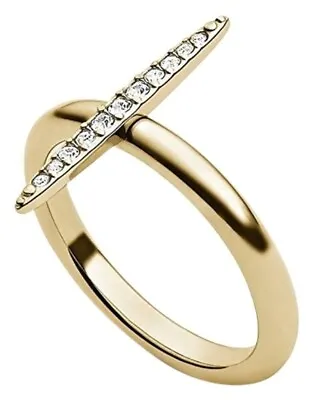 Women's Michael Kors MKJ3522710 Gold-Tone Crystal Pavé Matchstick Ring • £44.88