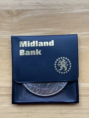 1977 Queen Elizabeth II Silver Jubilee Crown Coin In A Midland Bank Coin Wallet • £3.50